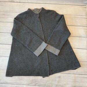 Benedetta B. Women’s Merino Wool Cashmere Blend Gray cardigan Size L